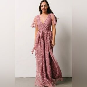 Baltic Born Marseille embossed orchid maxi dress